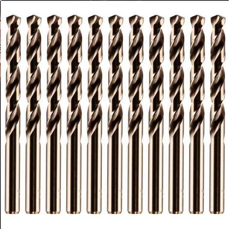 Coffret De 10 x 8mm HSS Cobalt Jobber Forets Pour Aciers Inoxydables, Métal, Aluminium, Fonte, Cuivre, Bois Et Plastic (1/4)