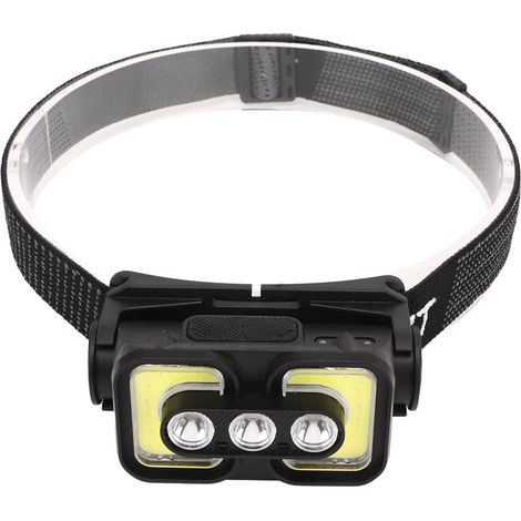 Wiederaufladbare LED-Stirnlampe, COB-Flutlicht-Stirnlampe, wasserdichte USB-Taschenlampe für Radfahren im Freien