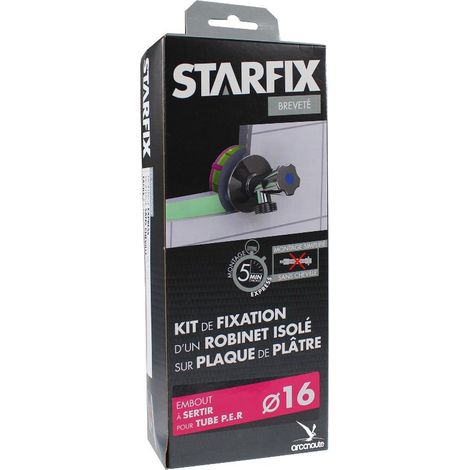 Sortie de cloison STARFIX PER Ø16 Raccord à Compression - Femelle 1/2" (15/21) pour robinet (1/4)