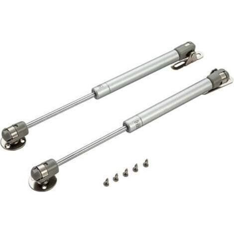 Lot de 2 vérins à gaz, charnières à fermeture amortie, charnières de coffre à jouets, supports de levage, supports de couvercle (150N/33lb/15kg) (1/4)