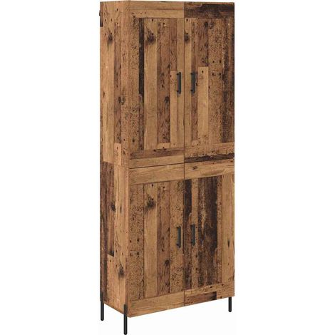 2 pcs Armoires Hauts de rangement - Armoires De Chambre Bois Ancien Bois d'ingénierie fr6768 - Maison La Vie (1/5)