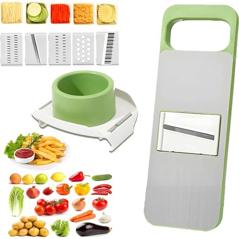 Coupe-Légumes Multifonction - Hachoir Légumes Cuisine et Coupe-Oignon,Hachoir Aliments, Éplucheur, Râpe à Fromage, Ustensiles de Cuisine pour Fruit, Citron, Ail, Chou, Pomme de Terre, (1/5)
