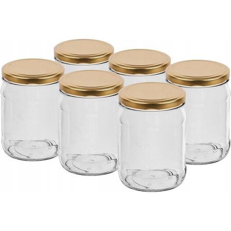 Pot 500 ml avec bouchon à vis Fi82/6 - 6 pcs.