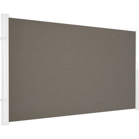 STORE DE TERRASSE LATERAL RETRACTABLE STRUCTURE GRISE 4 X 1,6 TOILE DICKSON® TAUPE (1/5)