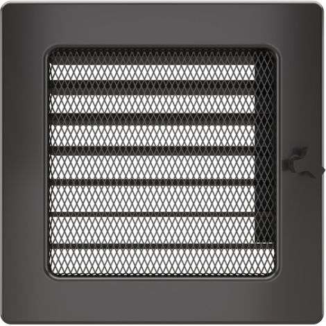 Griglia di ventilazione per camino 17x17 grafite con tapparelle avvolgibili (1/5)