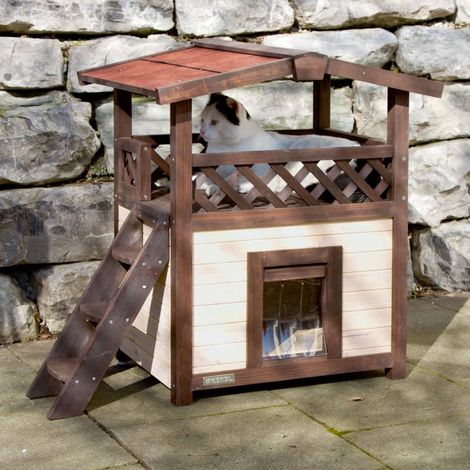 Maison pour chat - KERBL - 4-Seasons Deluxe - 88 x 57 x 77 cm (1/5)