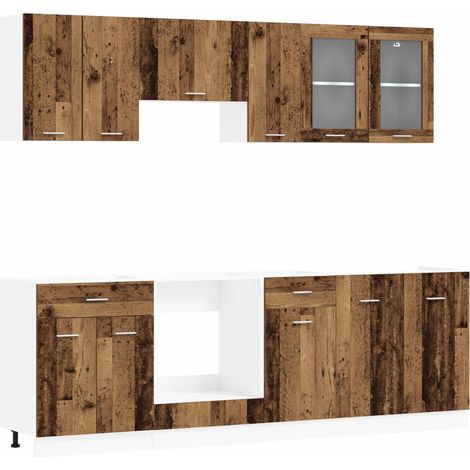 Kücheneinheit Lyon 8 pcs Holzwerkstoff vidaXL