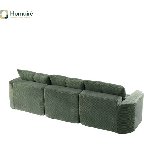 Canapé en velours côtelé vert HOMAIRE (1/5)