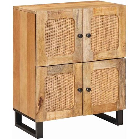 Sideboard mit Speicher Braun 60 x 33 x 75 cm Massivholz Mango vidaXL