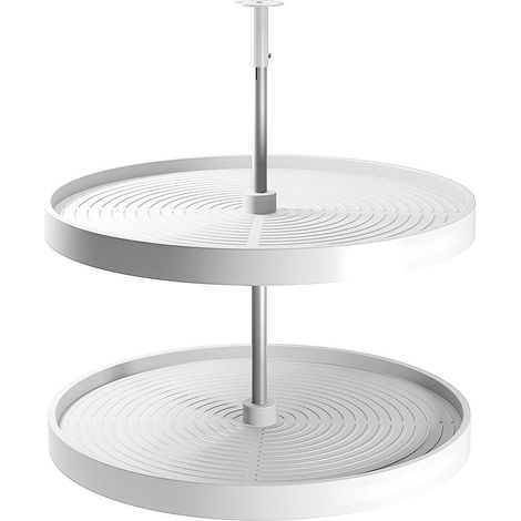 Emuca Shelvo Conjunto de Bandejas Circulares blanco 3 piezas