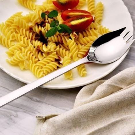 Cuillère-fourchette - Acier Inoxydable - 19 cm - Pour Repas Quotidiens - Lot de 5 (1/5)