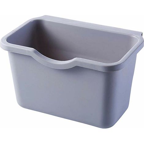 ZVD Poubelle de Porte a Accrocher Poubelle Suspendue en Plastique pour Cuisine Placard (Gris) (1/4)
