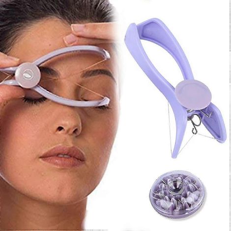 Système d'épilation au fil pour le visage, les sourcils et le corps, avec 5 fils prédécoupés extra-résistants. (1/2)