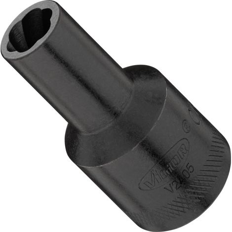 Douille extracteur à profil spiralé ∙ V2405 ∙ Carré creux 1/2 pouce (12,5 mm) ∙ Profil d'extracteur de vis extérieur ∙ Taille 10 mm (1/2)