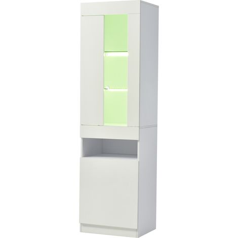 Vitrina alta con LED blanco 50 x 40 x 180 cm en aglomerado (1/5)