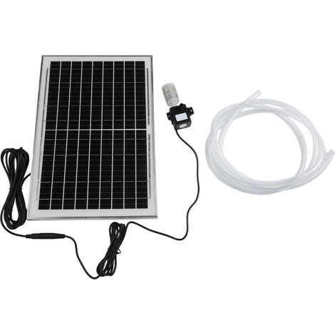 Pompe à eau solaire 10 W avec filtre 2,5 m Hauteur de levage Système de circulation submersible pour bassin à poissons Aquarium Réservoir d'eau Fontaine de jardin extérieur avec tuyau transparent de 2