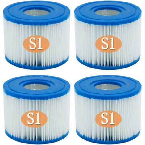 Cartouches filtrantes pour spa PureSpa S1 – Lot de 4 pièces faciles à installer, compatibles avec systèmes de filtration de spas gonflables