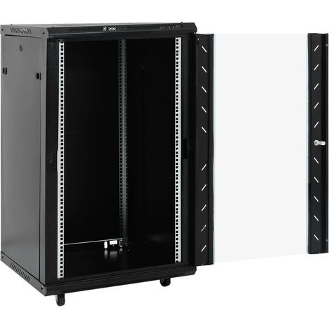 Maison Exclusive - Armadietto di Rete 18U con Ruote 19" IP20 60x60x100 cm