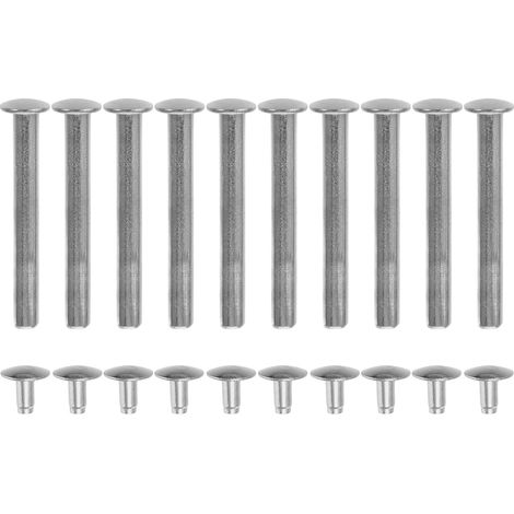für Handfächer 25 mm Edelstahlnieten und muttern 10 Sets zur