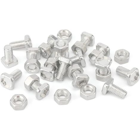 50 Pièces Noix de Serre et Boulons de Serre pour l'installation et la Fixation Serre (1/4)