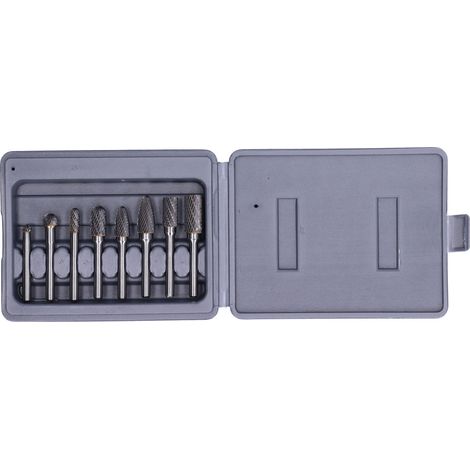 Ortviai Lot de 8 fraises rotatives en carbure YG8 à double coupe pour meulage et dépannage sur métaux (1/5)