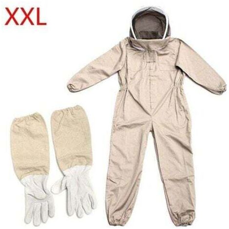 Tenue d'apiculture - Vêtement d'apiculture - Protection complète du corps - Gants pour débutants - Couleur café - Taille XXL---Chrom (1/4)