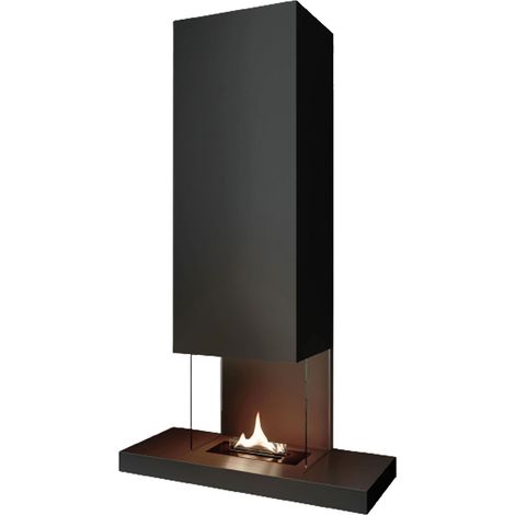 Caminetto da parete ricaricabile Riff Nero Tenderflame