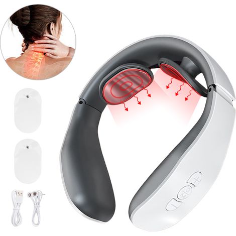 Intelligentes Nackenmassagegerät zur Linderung von Nackenmuskelschmerzen, multifunktionales und wiederaufladbares Instrument zur Physiotherapie der Halswirbelsäule. (1/5)
