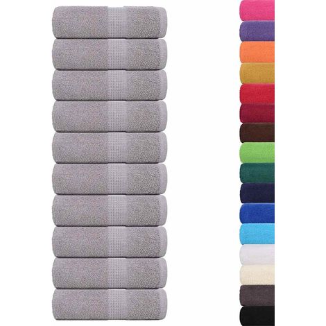 Serviettes de toilette FROGN 10 pièces Gris 30x30 cm 360 g/m²