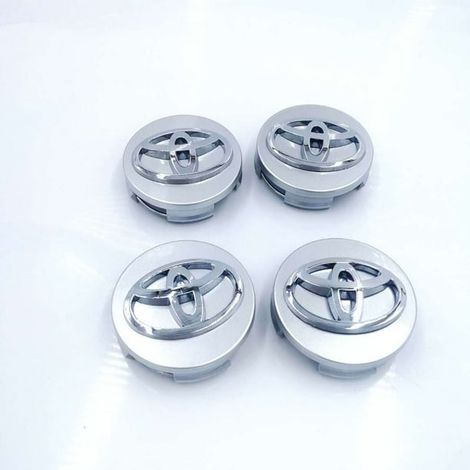 HANLANDA 62mm Enjoliveur Moyeu Toyota RAV4 Cache Centre Roue - Lot de 4, Plastique Noir (1/3)