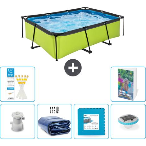 Exit Pool Rechteckig - 220x150x65 cm - 7-teilig S326