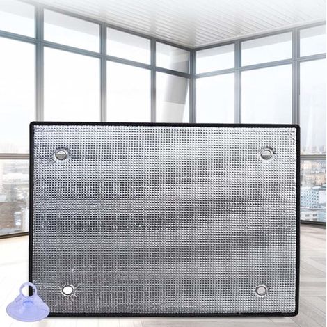 Film isolant pour fenêtres - rideau - rideaux occultants - film de protection solaire avec ventouses - protection solaire pour fenêtres - Argent - 50×80cm - EPEZilver (1/5)