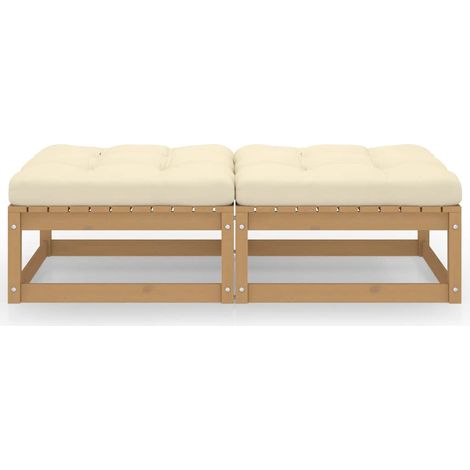Maison Exclusive - Sgabelli da Giardino con Cuscini 2 pz Legno Massello di Pino (1/5)
