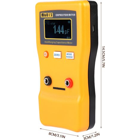 M6013 Capacimètre LCD haute précision, instrument de mesure de capacité professionnel avec test de résistance et de capacité haute résolution (1/5)