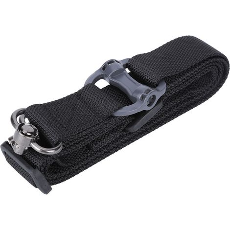 Sangle de sac multifonction pour équipement tactique - Ceinture de suspension à points simple et double, bretelles noires