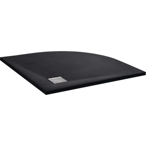Plato de ducha SMC negro 90x90 cm vidaXL