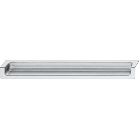 Poignée de meuble invisible au design moderne et élégant 90x24mm entraxe 64mm Cuisine Placard Caisson Tiroir Coquille, aspect argent RAL 9006 (1/4)