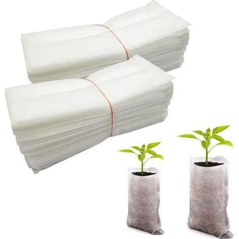 Plantation Bag - Pack of 100 - Non-woven Fabric - 18 x 22 cm - Biodegradable - Eco-friendly
