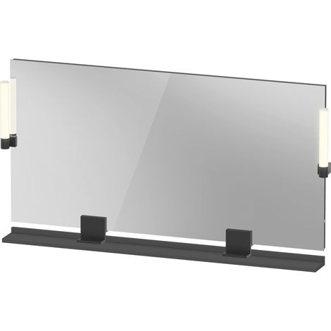 Duravit Sivida miroir, noir diamant mat, 1330x36x650mm, éclairage (1/5)