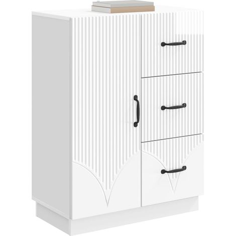 Maison Exclusive - Credenza Bianco Lucido 66 x 34,5 x 87 cm Legno ingegnerizzato