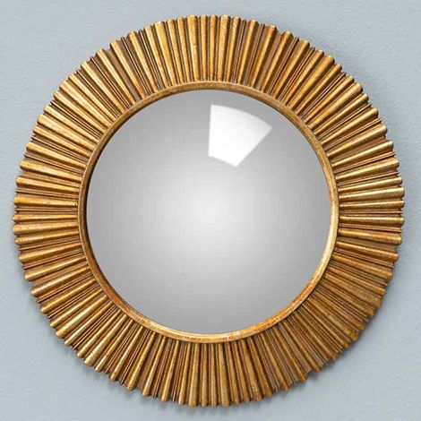 Miroir convexe doré Sanctus 22cm (1/3)