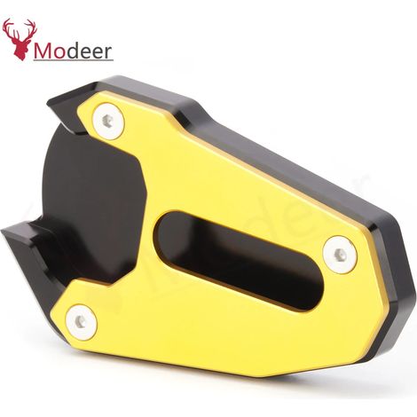 (SANS LOGO DORÉ) Compatible avec Suzuki SV 650/650X SV650 SV650X Gladius SFV 650 SFV650. Extension de béquille latérale, plaque de renfort, coussinet maxpower (1/4)