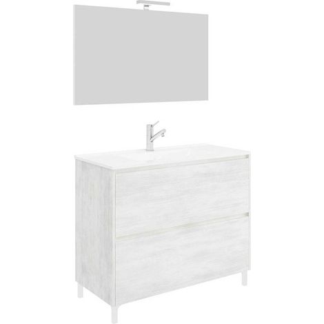 MOBILE BAGNO 'LISBONA' base cm 60 x 47 x h.85 - colore rovere grigio