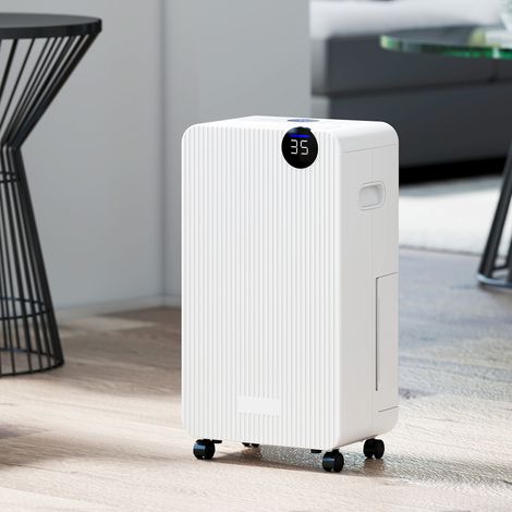 Déshumidificateur 12L/jour Réservoir Blanc d’eau 2,1L Minuterie LED 24 h Verrouillage enfant jusqu’à 12-25㎡ (1/4)