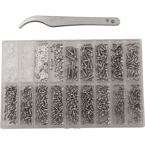 1000-piece eyeglass repair kit with screws and tweezers (1/5)