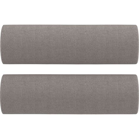 Maison Exclusive - Cojines decorativos 2 uds tela gris taupe 15x5