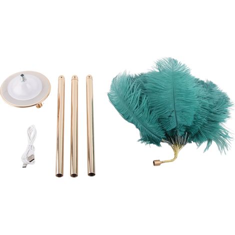 de table en plumes d autruche rechargeable USB avec trépied
