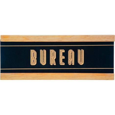 Placa de puerta reversible Loft - madera 25 x 10 cm - Atmosphera créateur d'intérieur