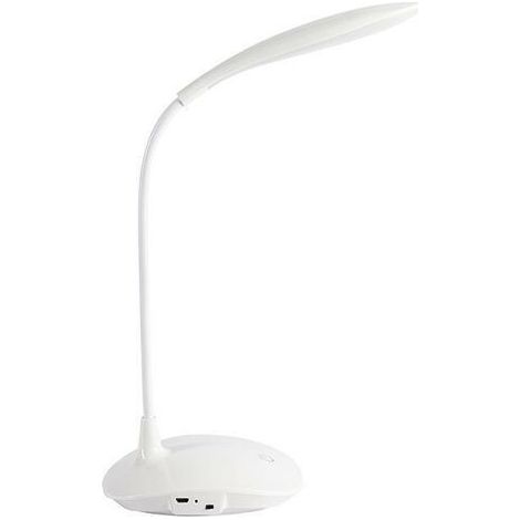 Lampe De Bureau Led - 20 Led - 3 Niveaux De Luminosité - Bras Flexible 360° - Commande Tactile - Batterie Rechargeable 500 Mah - Pour Lecture Et Étude - 1 Pièce (1/4)