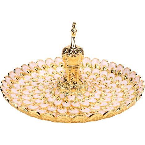 Bonboniere aus Metall in Pfauenform, Obstschale, Keksdose, Partyteller, Tischdekoration für Hochzeiten, Heimbuffets, Hotelbars, Schreibtische, gold-weiß (1/5)